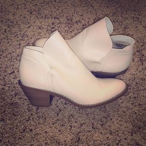 White Leather Booties